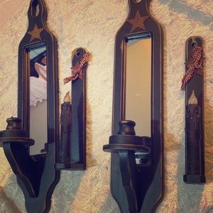 Country Style Candlestick Holders